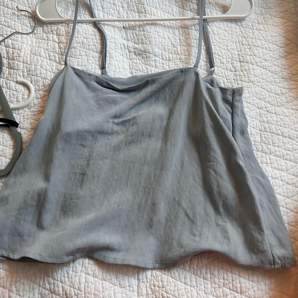 Z Supply Blue Sleeveless Camisole Crop Top